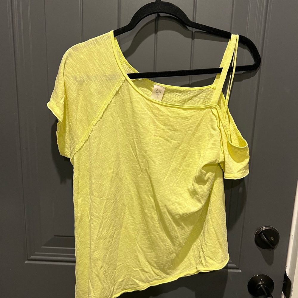 We The Free Neon Yellow Short Sleeve Tee